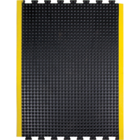 Anti-Fatigue Dome Matting, Bubbled, 3' x 4' x 1/2", Black, Rubber OSI Industrial Sales