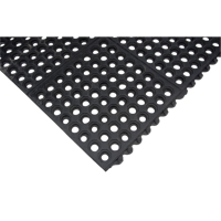 Anti-Fatigue Link Matting, Honeycomb, 3' x 3' x 1/2", Black, Natural Rubber OSI Industrial Sales