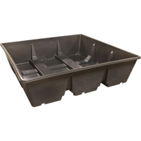 Bac de r&eacute;cup&eacute;ration GRV, Capacit&eacute; de d&eacute;versement 385 gal. US, 76" x 76" x 20" OSI Industrial Sales