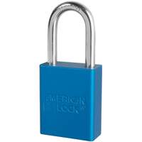 Cadenas de s&eacute;curit&eacute; American Lock, Bleu, Cl&eacute;s identiques, Aluminium, Largeur de 1-1/2" OSI Industrial Sales