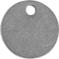 &eacute;tiquettes vierges, Acier inoxydable, 1,5" dia. OSI Industrial Sales