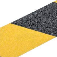Ruban antid&eacute;rapant de premi&egrave;re qualit&eacute;, 2" x 60', Noir & jaune OSI Industrial Sales