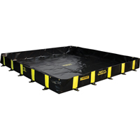 Rigid-Lock QuickBerm&reg;, 745 US gal. Capacity, 10' W x 10' L x 12" H, Stake Wall OSI Industrial Sales