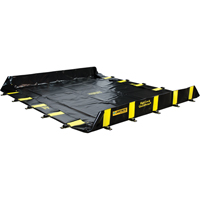 Rigid-Lock QuickBerm&reg;, 745 US gal. Capacity, 10' W x 10' L x 12" H, Stake Wall OSI Industrial Sales