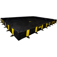 Rigid-Lock QuickBerm&reg;, 1435 US gal. Capacity, 12' W x 16' L x 12" H, Stake Wall OSI Industrial Sales