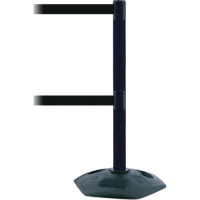 Dual Line Heavy Duty Post, Plastic, 38" H, Black Tape, 7.5' Tape Length OSI Industrial Sales