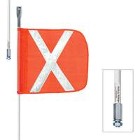 Safety Whip&reg; Heavy-Duty Whips, Threaded Mount, 3' High, Orange OSI Industrial Sales