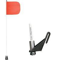 Safety Whip&reg; Light-Duty Whips, Window Mount, 5' High, Orange OSI Industrial Sales