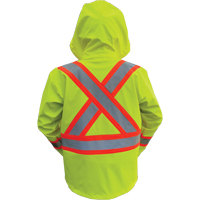 Vestes de s&eacute;curit&eacute; imperm&eacute;ables ignifuges haute visibilit&eacute; en polyur&eacute;thane, Petit, Jaune lime haute visibilit&eacute; OSI Industrial Sales