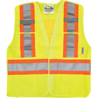 Veste de s&eacute;curit&eacute; pour la circulation, Jaune lime haute visibilit&eacute;, Moyen/Petit, Polyester OSI Industrial Sales