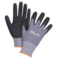 Gants ZX-1 de premi&egrave;re qualit&eacute; compatibles avec les &eacute;crans tactiles, 7/Petit, R&ecirc;vetement Nitrile/Mousse de nitrile, Calibre 15, Enveloppe en Nylon OSI Industrial Sales