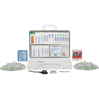 Trousse de premiers soins sp&eacute;cialis&eacute;e, Dispositif m&eacute;dical Classe 1, Boîte en plastique OSI Industrial Sales