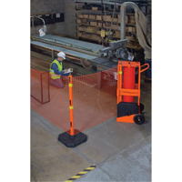 Portable Safety Zone, 100' L, Steel, Orange OSI Industrial Sales