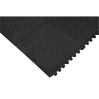 Anti-Fatigue Matting, Smooth, 3' x 3' x 1/2", Black, Natural Rubber OSI Industrial Sales