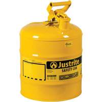 Bidons s&eacute;curitaires, Type I, Acier, 5 gal. US, Jaune, Homologu&eacute; FM/List&eacute; UL/ULC OSI Industrial Sales