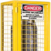 Armoire de s&eacute;curit&eacute; pour cylindres de gaz conforme aux normes de la CSA, nbre de bouteilles: 2, 17" , 17" , 69" , Jaune OSI Industrial Sales