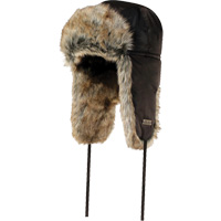 Quilted Synthetic Fur-Lined Hat, Nylon/Fur Lining, X-Large, Black OSI Industrial Sales