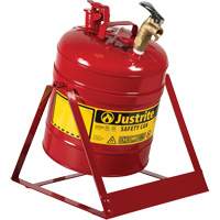 Bidon avec robinet s&eacute;curitaires pour laboratoires, Type I, Acier, 5 gal. US, Rouge, Homologu&eacute; FM OSI Industrial Sales
