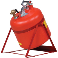 Bidon avec robinet s&eacute;curitaires pour laboratoires, Type I, Acier, 5 gal. US, Rouge, Homologu&eacute; FM OSI Industrial Sales