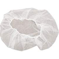 Non-Woven Bouffant Caps, Polypropylene, 24", White OSI Industrial Sales