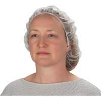 Non-Woven Bouffant Caps, Polypropylene, 21"/Large, White OSI Industrial Sales