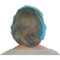 Non-Woven Bouffant Caps, Polypropylene, 21"/Large, Blue OSI Industrial Sales