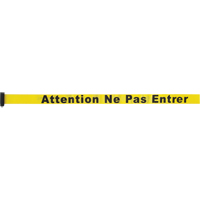 Cartouche de ruban pour assembler votre propre barri&egrave;re de contr&ocirc;le des foules, Attention ne pas entrer, 7', Ruban Jaune OSI Industrial Sales