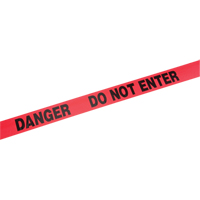 Standard Barricade Tape, English, 3" W x 1000' L, 2 mils, Red OSI Industrial Sales
