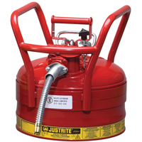 Bidons s&eacute;curitaires D.O.T. de AccuFlow, Type II, Acier, 2,5 gal. US, Rouge, Homologu&eacute; FM OSI Industrial Sales