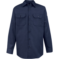 Flame-Resistant Work Shirts, Small, Navy Blue OSI Industrial Sales