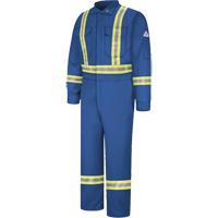 Flame-Resistant Premium Coveralls with Reflective Trim, Size 38, Royal Blue, 12.2 cal/cm² OSI Industrial Sales