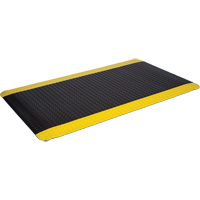 Tapis de style plateforme WD, Losange, 2' x 75' x 5/8", Noir/Jaune, &eacute;ponge OSI Industrial Sales
