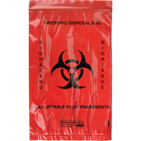 Hazardous Waste Bags, Infectious Waste, 9" L x 6" W OSI Industrial Sales