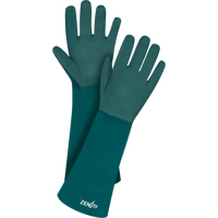 Double Dipped Green Gloves, 18" L, PVC, Cotton Jersey Inner Lining, 70-mil OSI Industrial Sales