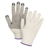 Lightweight Dotted String Knit Gloves, Poly/Cotton, Single Sided, 7 Gauge, X-Small OSI Industrial Sales