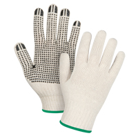 Lightweight Dotted String Knit Gloves, Poly/Cotton, Single Sided, 7 Gauge, Medium OSI Industrial Sales