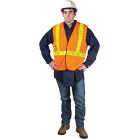 Veste de s&eacute;curit&eacute; pour la circulation d&eacute;tachable en cinq points, Orange haute visibilit&eacute;, Moyen, Polyester OSI Industrial Sales