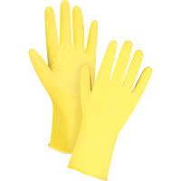 Premium Canary Yellow Chemical-Resistant Gloves, Size Small/7, 12" L, Rubber Latex, Flock-Lined Inner Lining, 15-mil OSI Industrial Sales