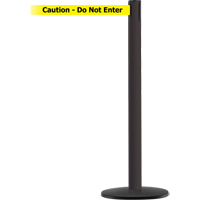 Advance TensaBarrier&reg; Barrier Post, Steel, 36" H, Black/Yellow Tape, 7.5' Tape Length OSI Industrial Sales