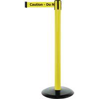 Advance TensaBarrier&reg; Barrier Post, Steel, 36" H, Black/Yellow Tape, 7.5' Tape Length OSI Industrial Sales