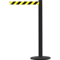 Advance TensaBarrier&reg; Barrier Post, Steel, 36" H, Black/Yellow Tape, 7.5' Tape Length OSI Industrial Sales