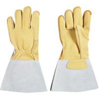 Gants pour monteur de lignes, Grand, Paume en Cuir fleur de vache, Doublure en Coton OSI Industrial Sales