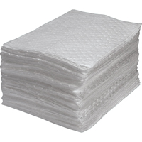 Premium Fine Fiber Sorbent Pads, Oil Only, 15" x 17", 25 gal. Absorbancy OSI Industrial Sales