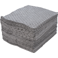Feuilles absorbantes en fibres fines de premi&egrave;re qualit&eacute;, Universel, 15" x 17", 30 gal. d'absorption OSI Industrial Sales