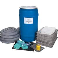 Large-Capacity Spill Kit, Universal, Drum, 30 US gal. Absorbancy OSI Industrial Sales