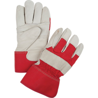 Red & White Winter-Lined Fitters Gloves, Large, Grain Cowhide Palm, Boa Inner Lining OSI Industrial Sales
