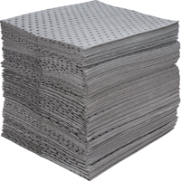 Feuilles absorbantes en fibres fines de calibre industriel, Universel, 15" x 17", 40 gal. d'absorption OSI Industrial Sales