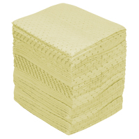 Industrial-Grade Fine Fibre Sorbent Pads, Hazmat, 15" x 17", 35 Gal. Absorbancy OSI Industrial Sales