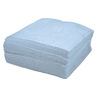 Premium Blue Bonded Sorbent Pads, Oil Only, 15" x 17", 8 gal. Absorbancy OSI Industrial Sales