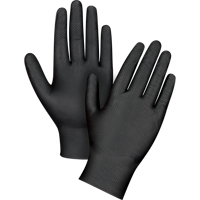 Gants d'examen de poids lourd &agrave; prise tactile, T-petit, Nitrile, 8 mils, Sans poudre, Noir OSI Industrial Sales